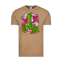 Vintage Coffee breast cancer cactus Vintage Tee - FaDigitalArtStudio