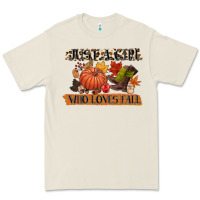 Bone just a girl who loves fall Premium Tee - CowGirlArtShop