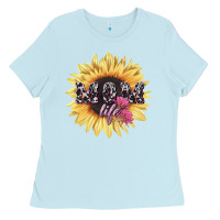 Baby Blue Mom life sunflower mother's day Ladies Tee - HowdyJamesFarm