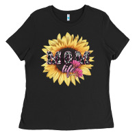 Black Mom life sunflower mother's day Ladies Tee - HowdyJamesFarm