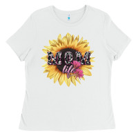 White Mom life sunflower mother's day Ladies Tee - HowdyJamesFarm