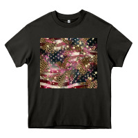 Asphalt American flag leopard pinktumbler Heavy Core Tee - HowdyJamesFarm