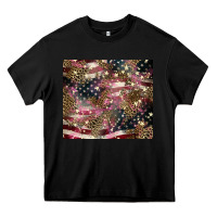 Black American flag leopard pinktumbler Heavy Core Tee - HowdyJamesFarm