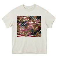 Cream American flag leopard pinktumbler Heavy Core Tee - HowdyJamesFarm