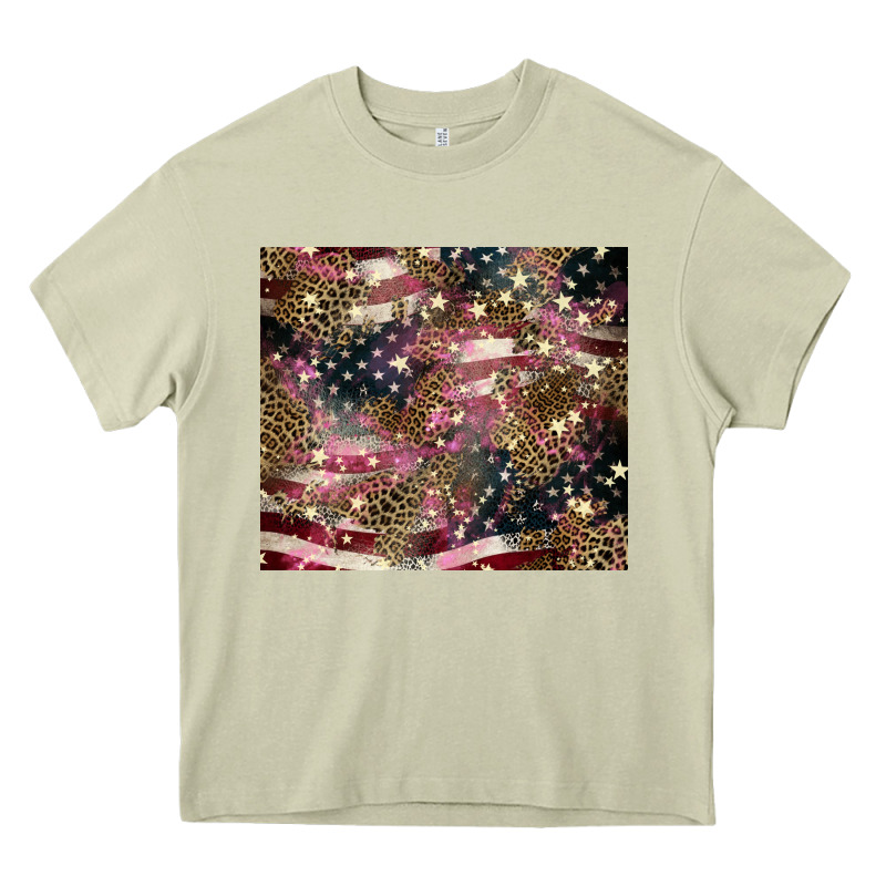 American Flag Leopard Pinktumbler Heavy Core Tee by HowdyJamesFarm | Teevron