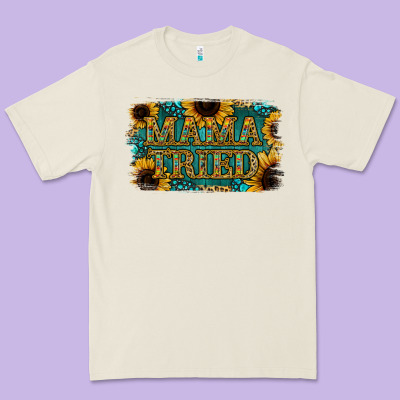 Sunflower Serappe Turquoise Gemstone Mama Tried Premium Tee Designed By Jasminsmagicworld