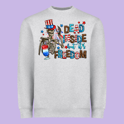 Dead Inside But Its Freedom Heavyweight Sweatshirt Designed By Adodesignshop