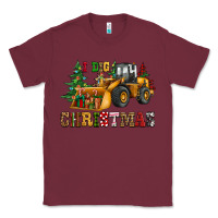 Burgundy i dig christmas bulldozer Classic Tee - CowGirlArtShop