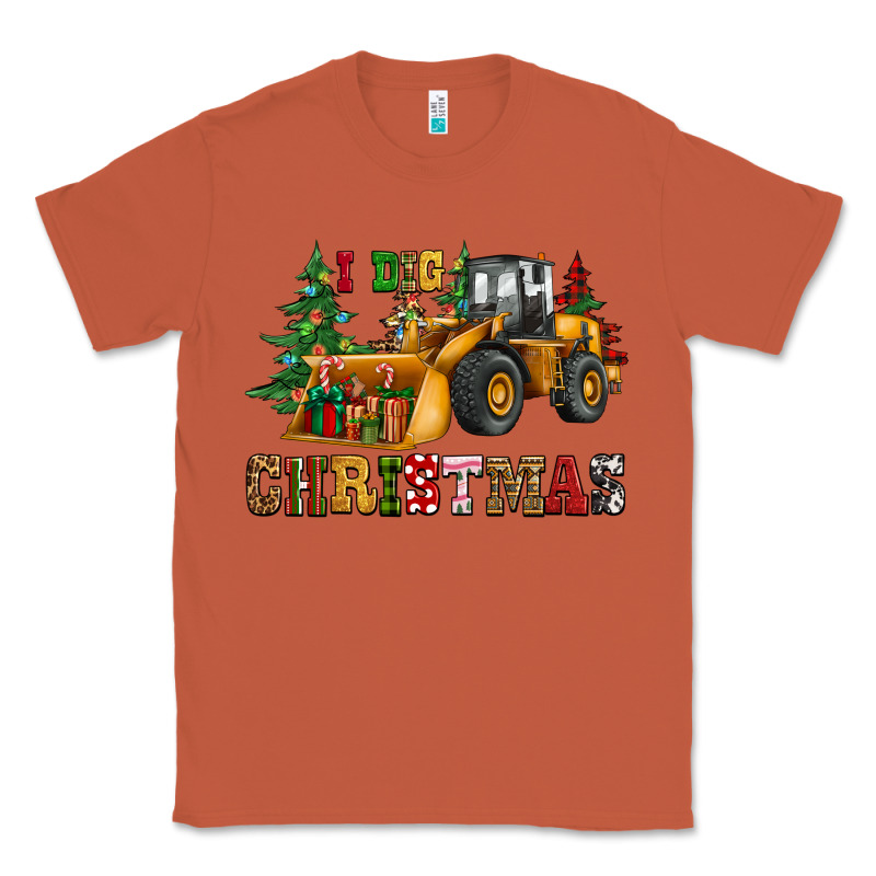I Dig Christmas Bulldozer Classic Tee by CowGirlArtShop | Teevron