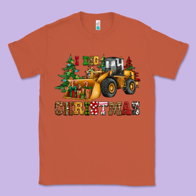 I Dig Christmas Bulldozer Classic Tee Designed By Cowgirlartshop