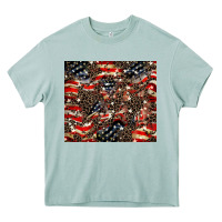 Arona American flag leopard tumbler Heavy Core Tee - HowdyJamesFarm