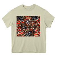Mossy American flag leopard tumbler Heavy Core Tee - HowdyJamesFarm