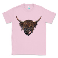 Bubblegum Pink Black highland cow Classic Tee - RanaPortraitStore