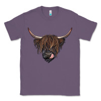 Lavender Black highland cow Classic Tee - RanaPortraitStore