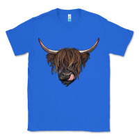 True Royal Black highland cow Classic Tee - RanaPortraitStore