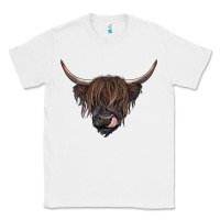 White Black highland cow Classic Tee - RanaPortraitStore
