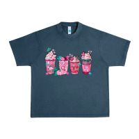 Midnight Navy Breast Cancer Coffee Cups Urban Heavy Tee - FaDigitalArtStudio