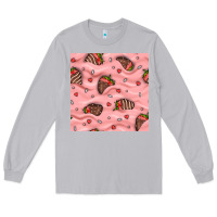 Moon Dust valentines day strawberries in cream seamless pattern Long Sleeve Tee - BundleAndBundleShop