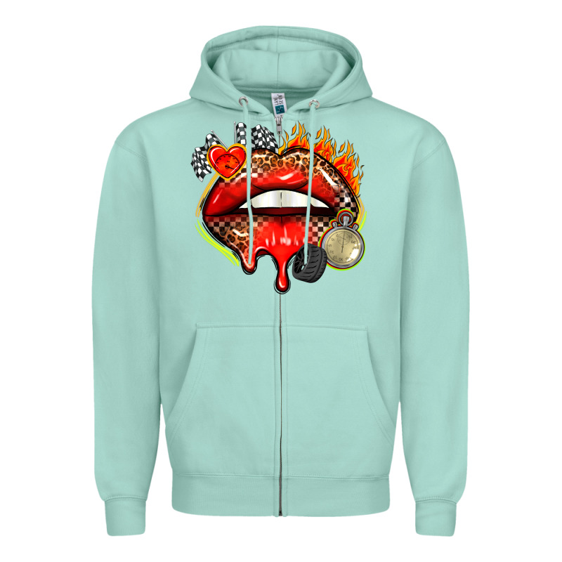 Race Lips Zipper Hoodie by AdoDesignShop | Teevron