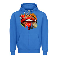 True Royal race lips Zipper Hoodie - AdoDesignShop