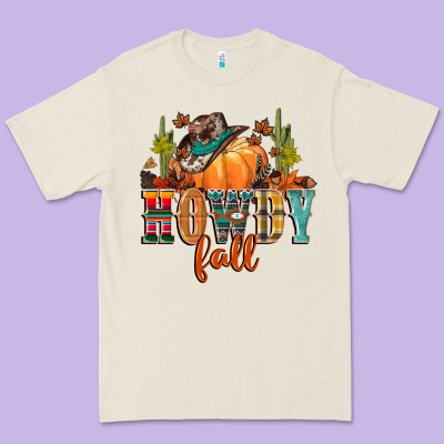 Howdy Fall Premium Tee Designed By Cowgirlartshop