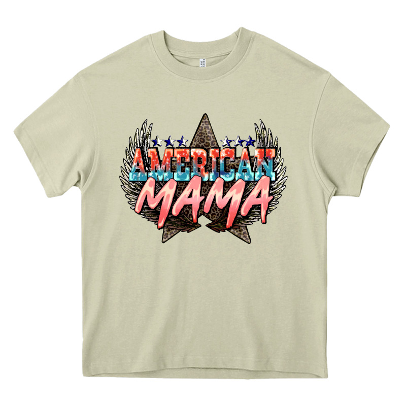 American Mama 4th Of July Heavy Core Tee by HowdyJamesFarm | Teevron