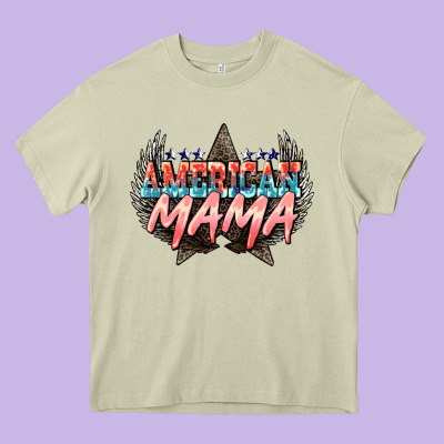 American Mama 4th Of July Heavy Core Tee Designed By Howdyjamesfarm