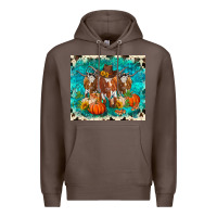 Coffee fall longhorn cows Premium Hoodie - RanaPortraitStore