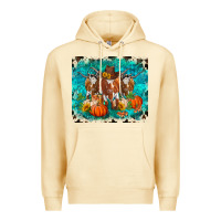 Pina Colada fall longhorn cows Premium Hoodie - RanaPortraitStore