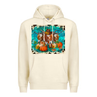 Sandshell fall longhorn cows Premium Hoodie - RanaPortraitStore