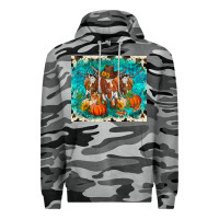 Slate Camo fall longhorn cows Premium Hoodie - RanaPortraitStore