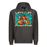 Smoke fall longhorn cows Premium Hoodie - RanaPortraitStore