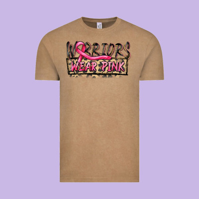 Warriors Wear Pink Vintage Tee Designed By Fadigitalartstudio