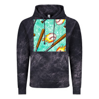 Cloud Black baseball bat with thunders seamless pattern Vintage Hoodie - BundleAndBundleShop