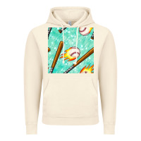 Vintage Artic baseball bat with thunders seamless pattern Vintage Hoodie - BundleAndBundleShop