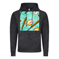 Vintage Black baseball bat with thunders seamless pattern Vintage Hoodie - BundleAndBundleShop