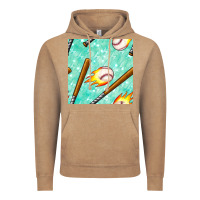 Vintage Coffee baseball bat with thunders seamless pattern Vintage Hoodie - BundleAndBundleShop