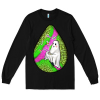 Black halloween ghost teardrop Long Sleeve Tee - BundleAndBundleShop