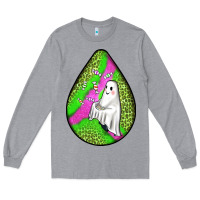 Heather Grey halloween ghost teardrop Long Sleeve Tee - BundleAndBundleShop