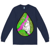 Navy halloween ghost teardrop Long Sleeve Tee - BundleAndBundleShop