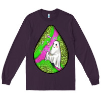Plum halloween ghost teardrop Long Sleeve Tee - BundleAndBundleShop