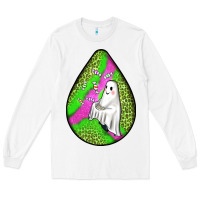 White halloween ghost teardrop Long Sleeve Tee - BundleAndBundleShop