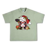Oil Green Christmas baby cow Urban Heavy Tee - Jasminsmagicworld