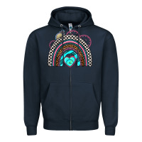 Navy race rainbow Zipper Hoodie - AdoDesignShop