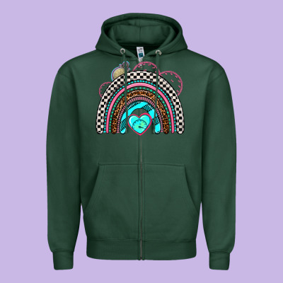 Race Rainbow Zipper Hoodie Designed By Adodesignshop