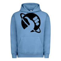 Pigment Pebble Blue hitchhike Urban Hoodie - baoMotion