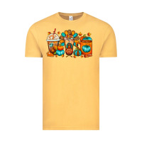 Vintage Mustard Thanksgiving Coffee Cups Vintage Tee - FaDigitalArtStudio