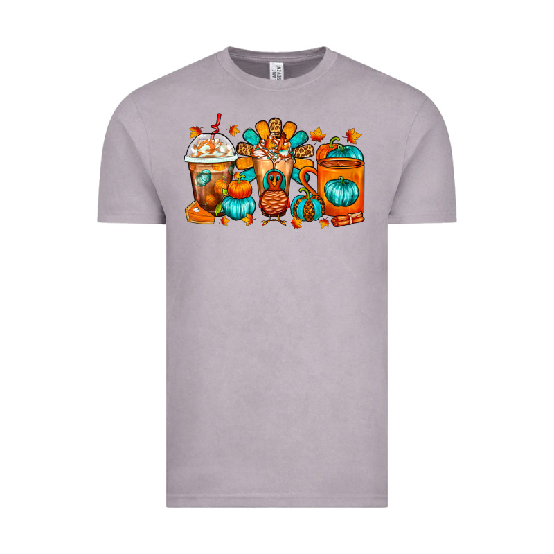 Thanksgiving Coffee Cups Vintage Tee by FaDigitalArtStudio | Teevron