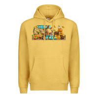 Antique Gold Hello Fall Rabbit Premium Hoodie - LillyAllenDesigns