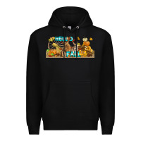 Black Hello Fall Rabbit Premium Hoodie - LillyAllenDesigns